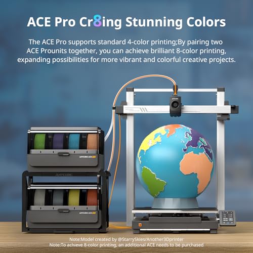 3D Printer with Multi Color Printing, 420x420x500mm Build Volume, Auto Leveling E913