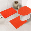 3 Piece Non Slip Absorbent Microfiber Shaggy Bathroom Rug Set A577
