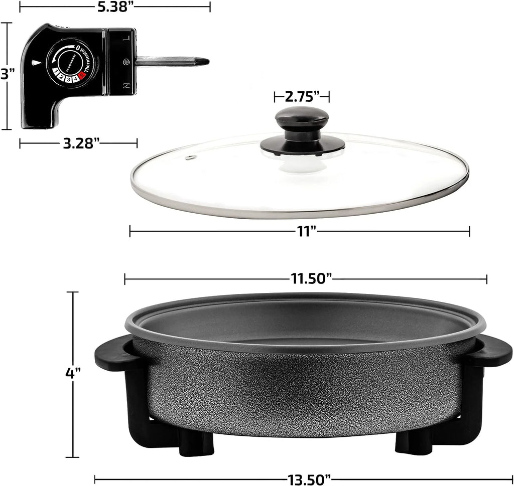 12" Round Nonstick Electric Skillet J5363
