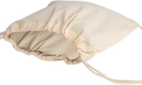 12 Pack Cotton Canvas Drawstring Backpack Bags K9166