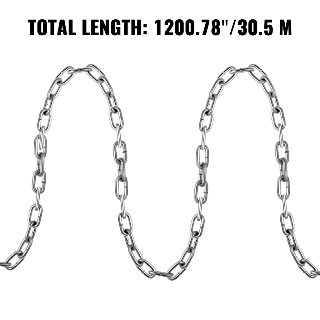 Zinc Plated Grade 30 Proof Coil Chain 0.25 Inch by 100Ft L974932