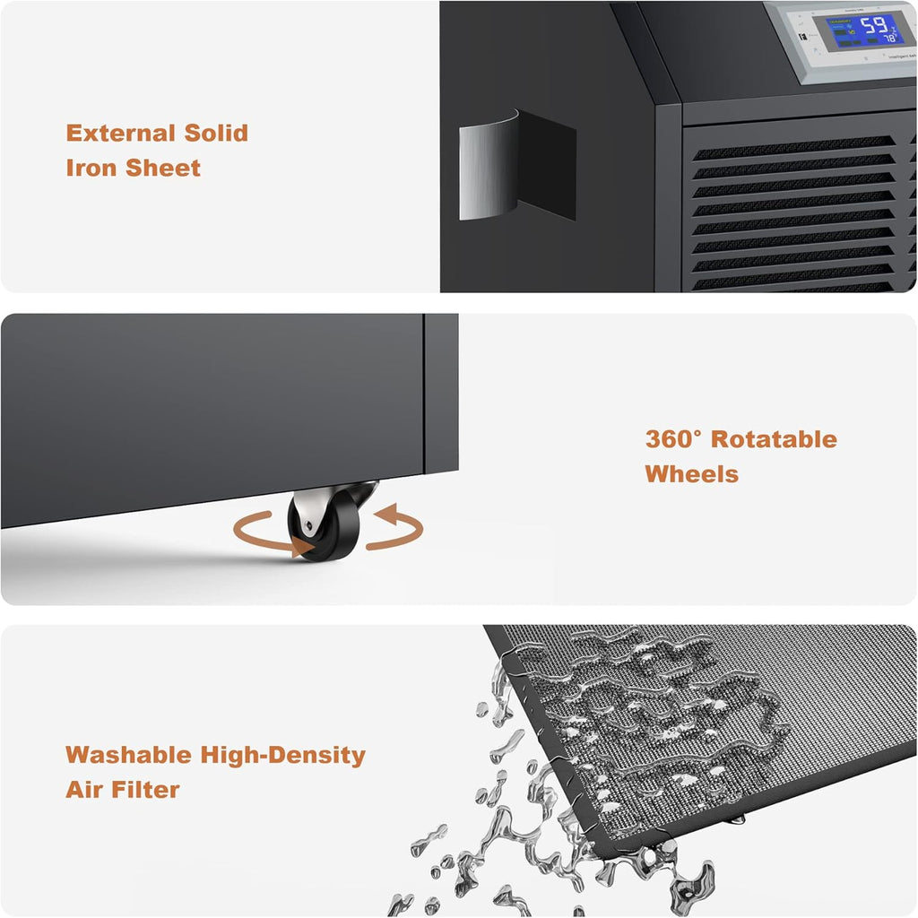 232 Pints Commercial Dehumidifier with Continuous Drain Hose J656216