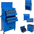 Blue 8 Drawer Rolling Metal Tool Chest F571