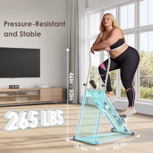 Compact Folding Stair Stepper with Adjustable Handlebar & Pedals R571