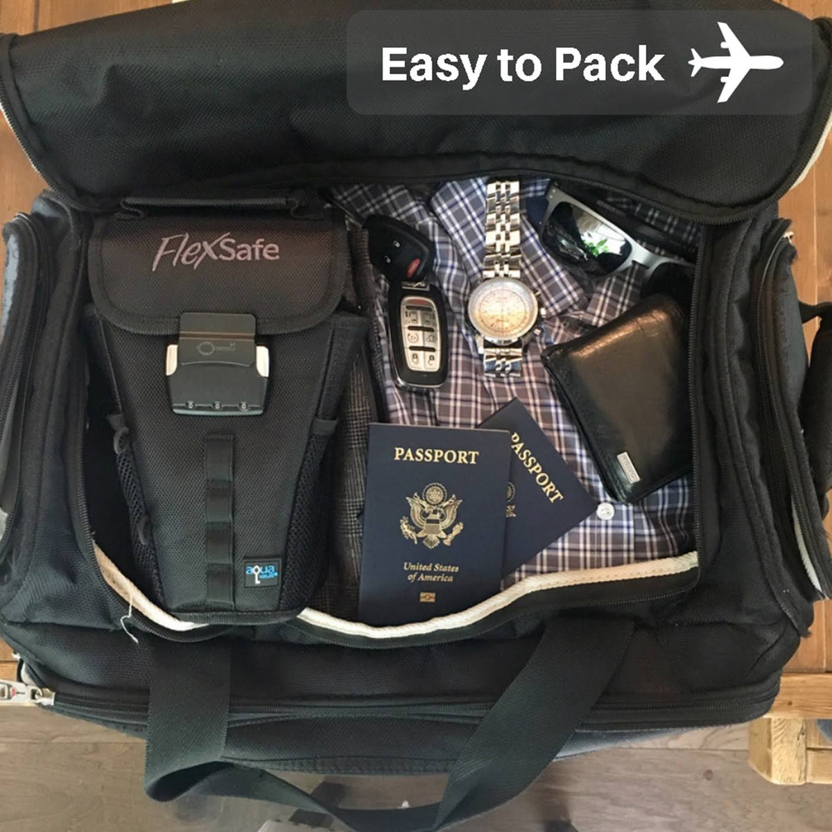 Blue Portable Travel Safe Q8202