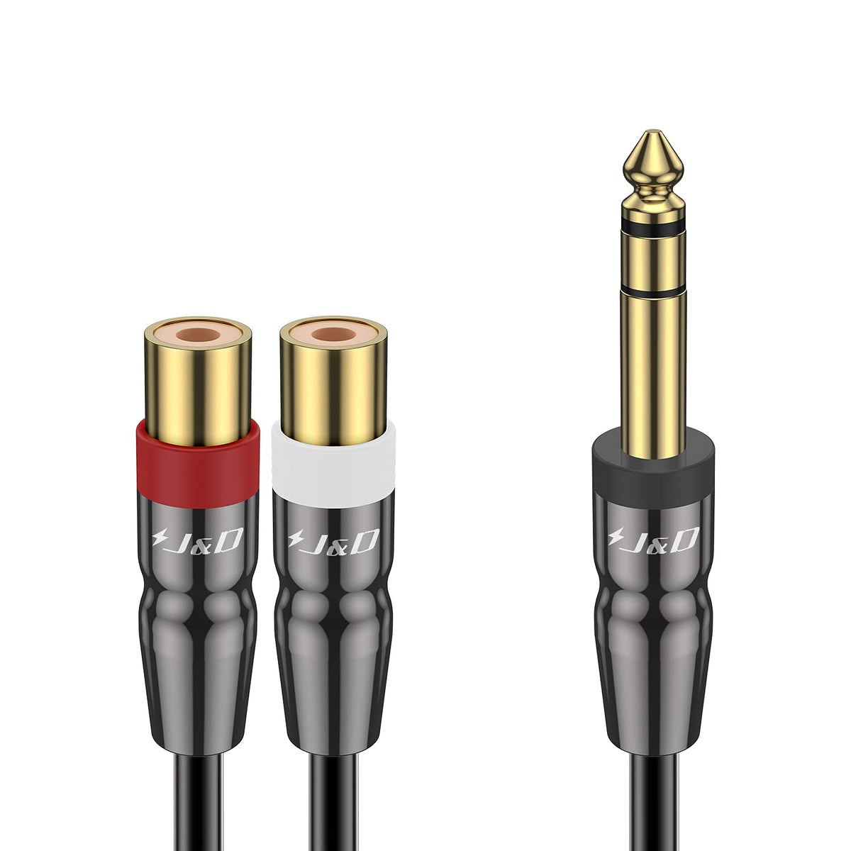 6.35mm to 2RCA Stereo Audio Adapter Cable I4886