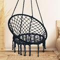 Black Macrame Hanging Swing Chair Set of 2 S61678