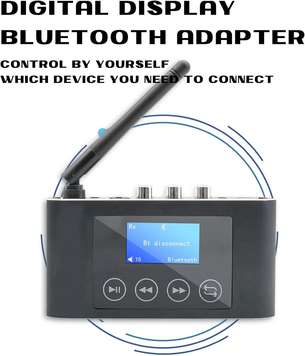Bluetooth 5.1 Transmitter Receiver with Screen, Optical RCA AUX D333175