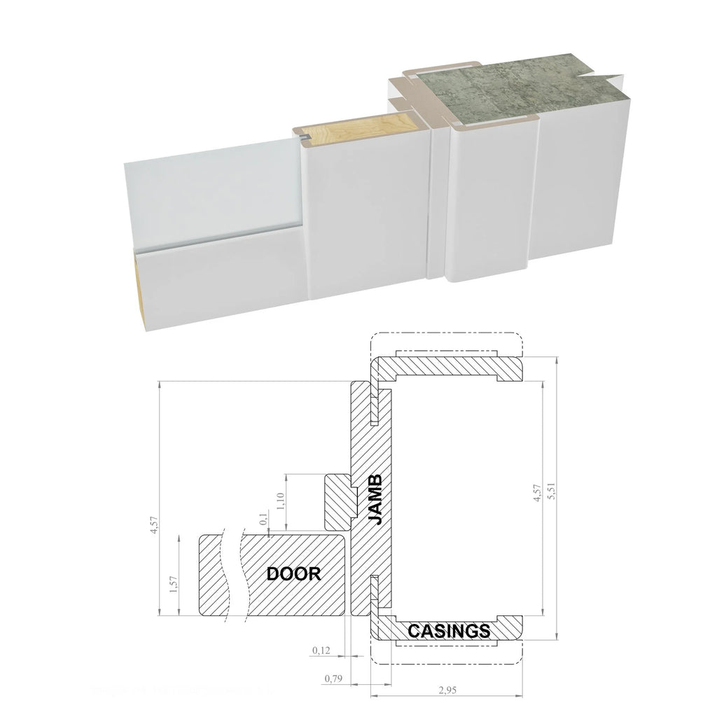 Solid French Double Doors 48 x 80 inches Frosted Glass 12 Lites L4282