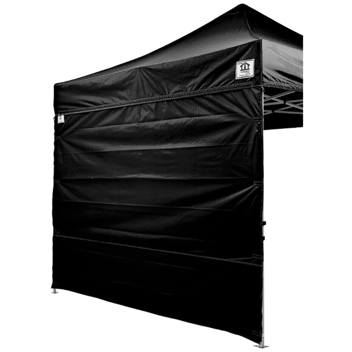 10x10 ft. Pop Up Canopy Tent with Roller Bag and Sidewalls, Black F63050