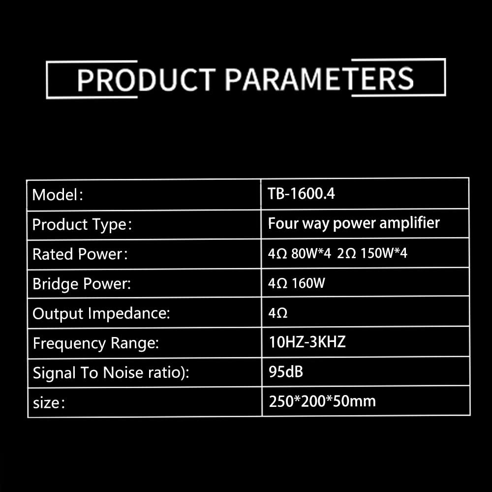 4 Channel Car Audio Amplifier H225215