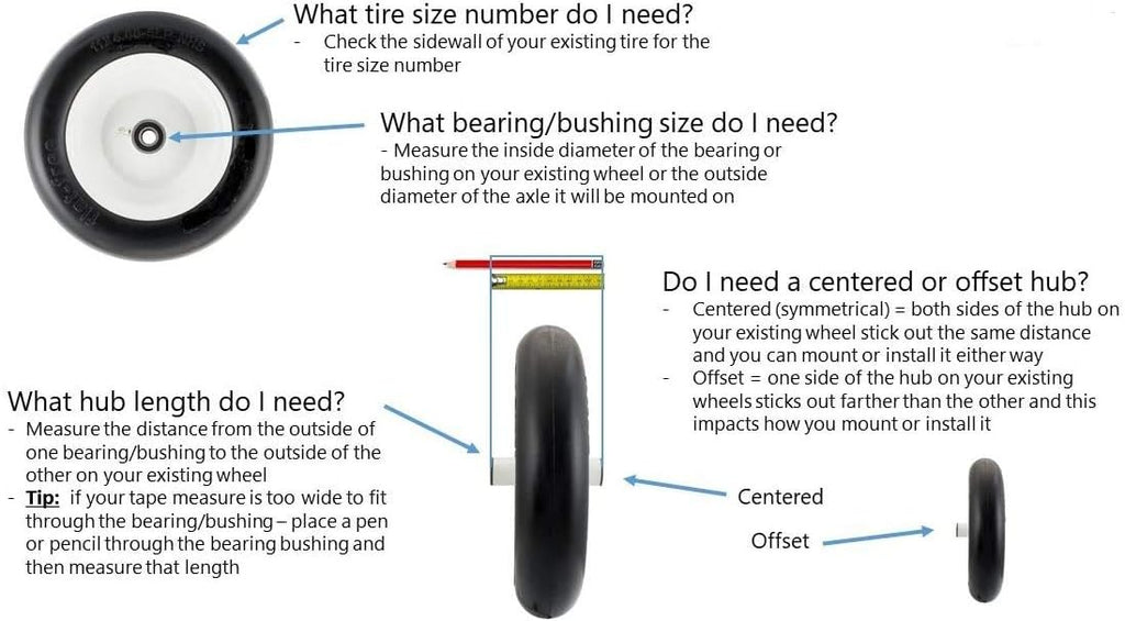4.80/4.00-8 Solid Flat-Free Wheelbarrow Wheels with Ball Bearing G57455