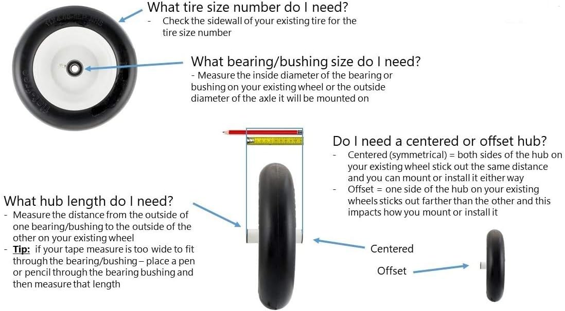 4.80/4.00-8 Solid Flat-Free Wheelbarrow Wheels with Ball Bearing G57455