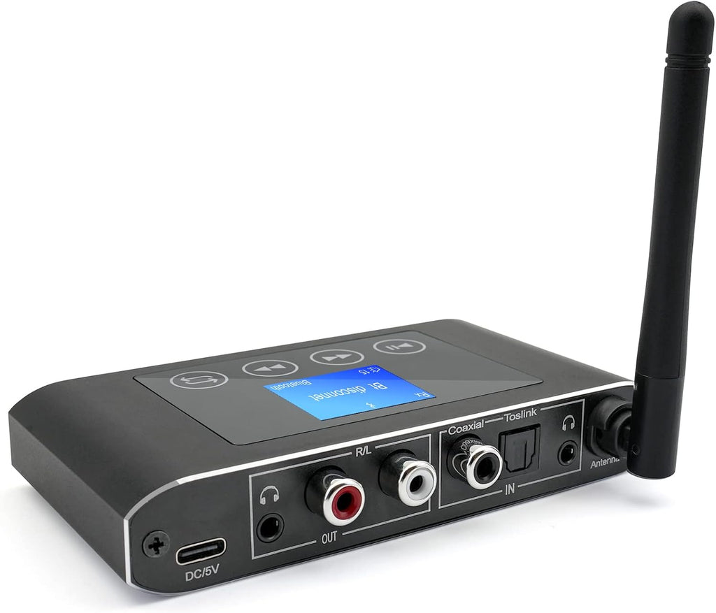 Bluetooth 5.1 Transmitter Receiver with Screen, Optical RCA AUX D333175