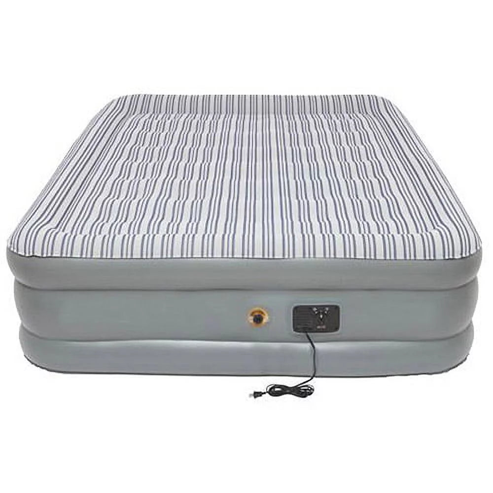 Queen Double High Airbed with Built in Pump B29302