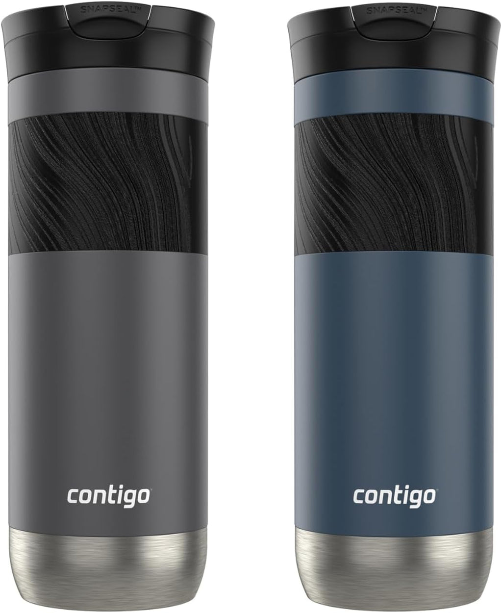 20 oz Stainless Steel Travel Mug with SNAPSEAL Lid, 2-Pack H982