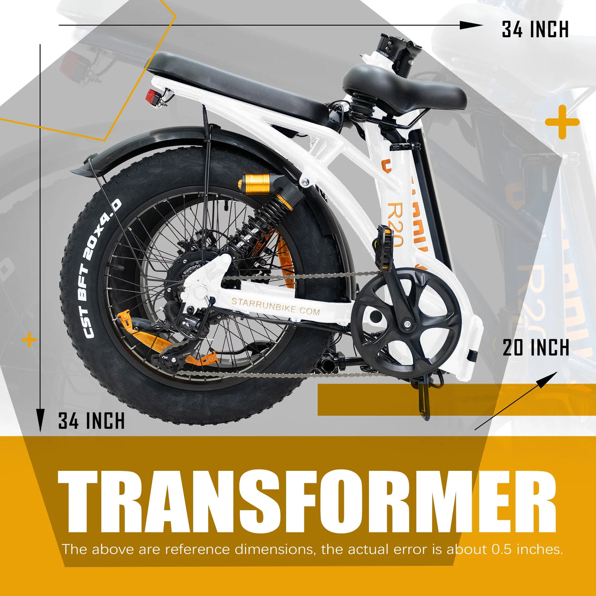 20''×4.0'' Fat Tire Electric Bike with 48V 20AH Removable Battery P2766