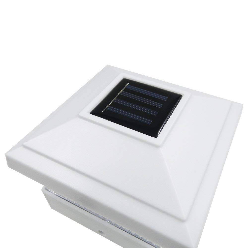 White 8 Pack Solar LED Post Deck Cap I517
