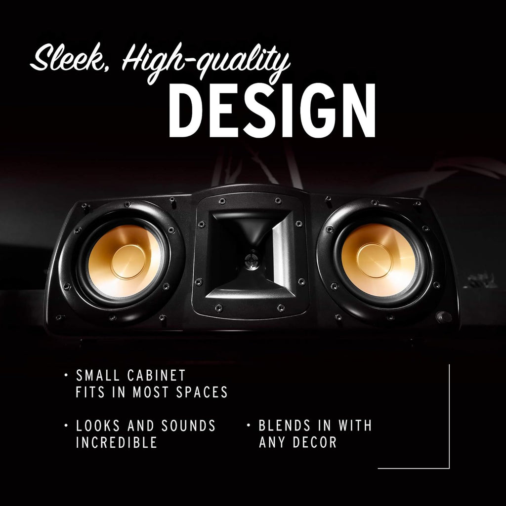Black Center Channel Speaker with Dual 5.25” Woofers and 1” Tweeter X3513