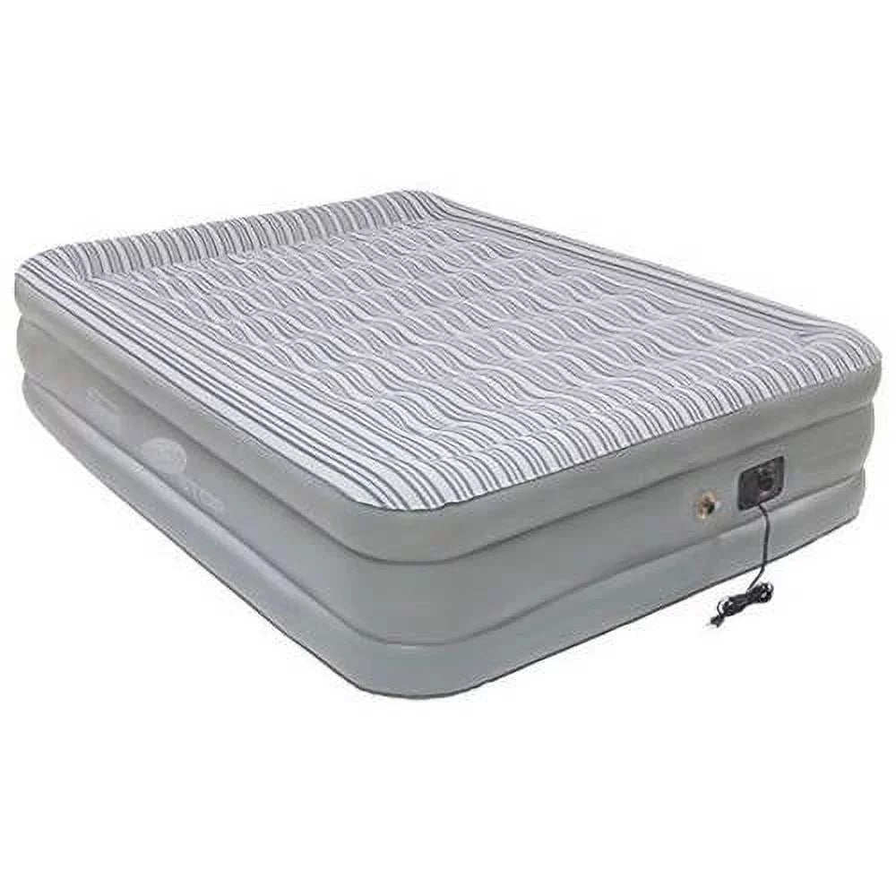 Queen Double High Airbed with Built in Pump B29302