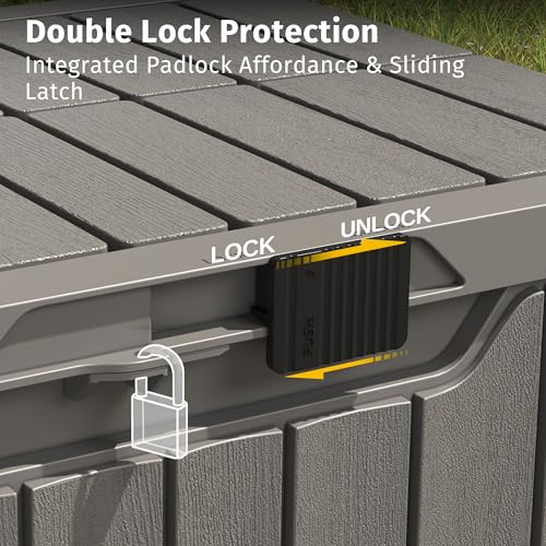 60 Gallon Grey Resin Outdoor Storage Box N7978