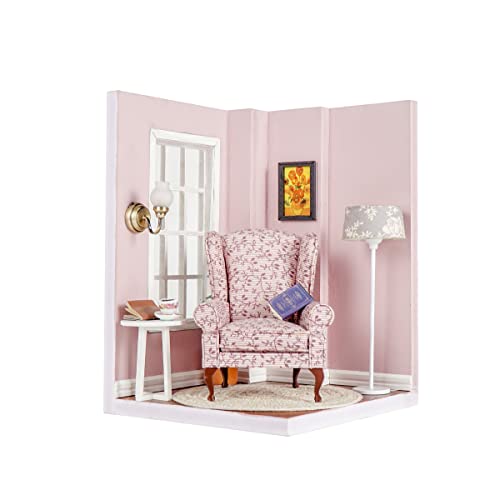 1:12 Scale Miniature Queen Anne Accent Chairs (Purple) P955890