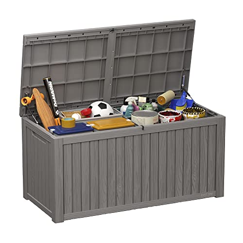 60 Gallon Grey Resin Outdoor Storage Box N7978
