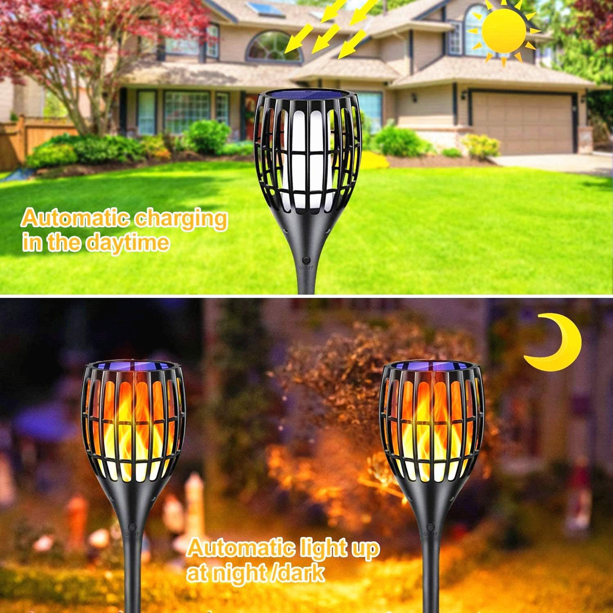 Waterproof Solar Torch Lights 4 Pack F104