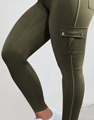 Butt Lifting Leggings with Flap Pockets Cargo Leggings A72308