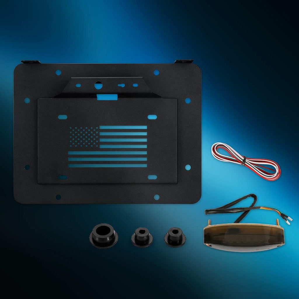 Spare Tire Delete License Plate Relocation Kit with Light N51576