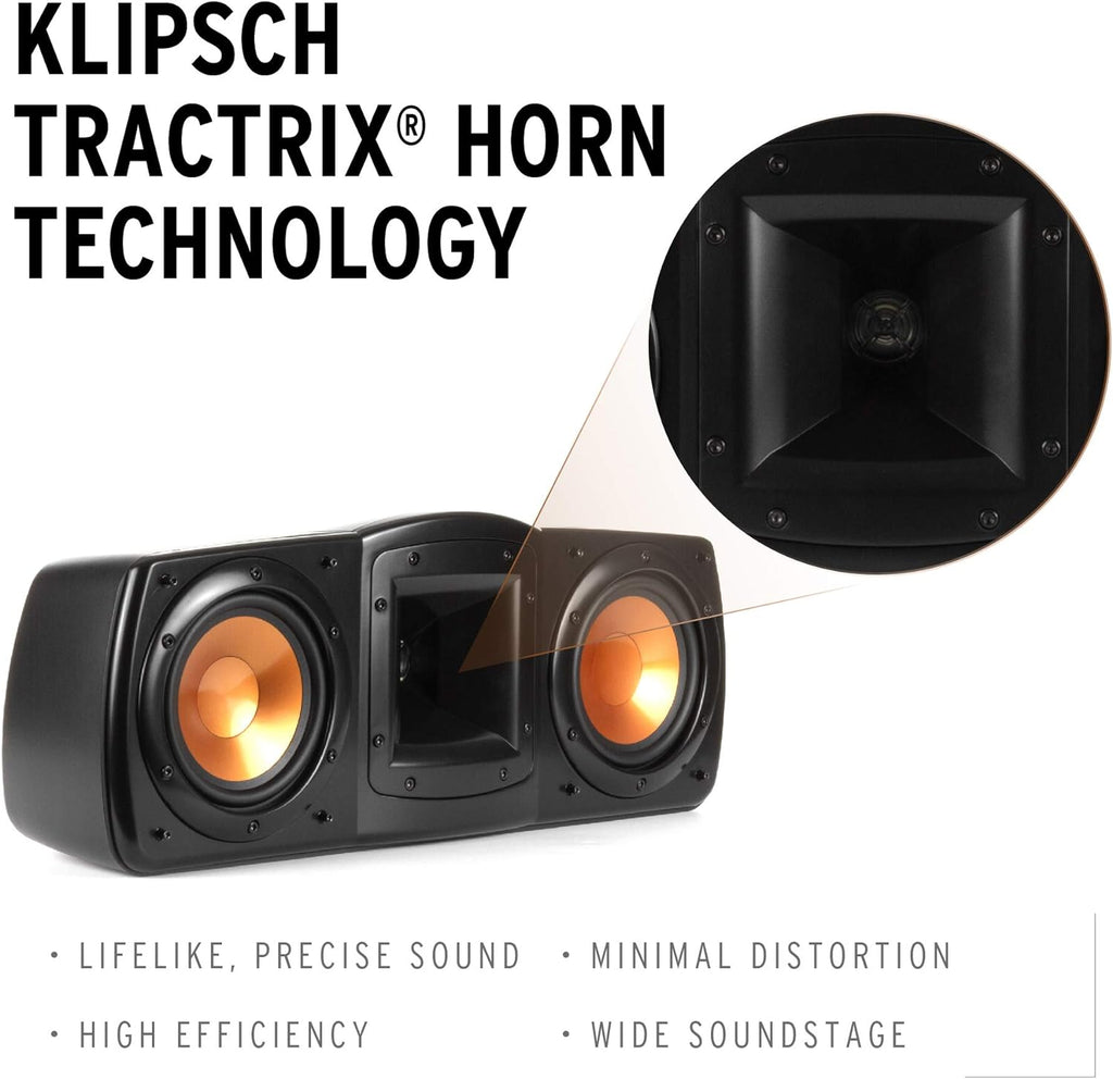 Black Center Channel Speaker with Dual 5.25” Woofers and 1” Tweeter X3513