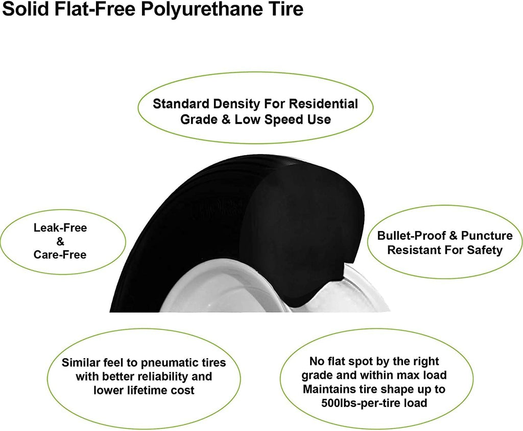 4.80/4.00-8 Solid Flat-Free Wheelbarrow Wheels with Ball Bearing G57455