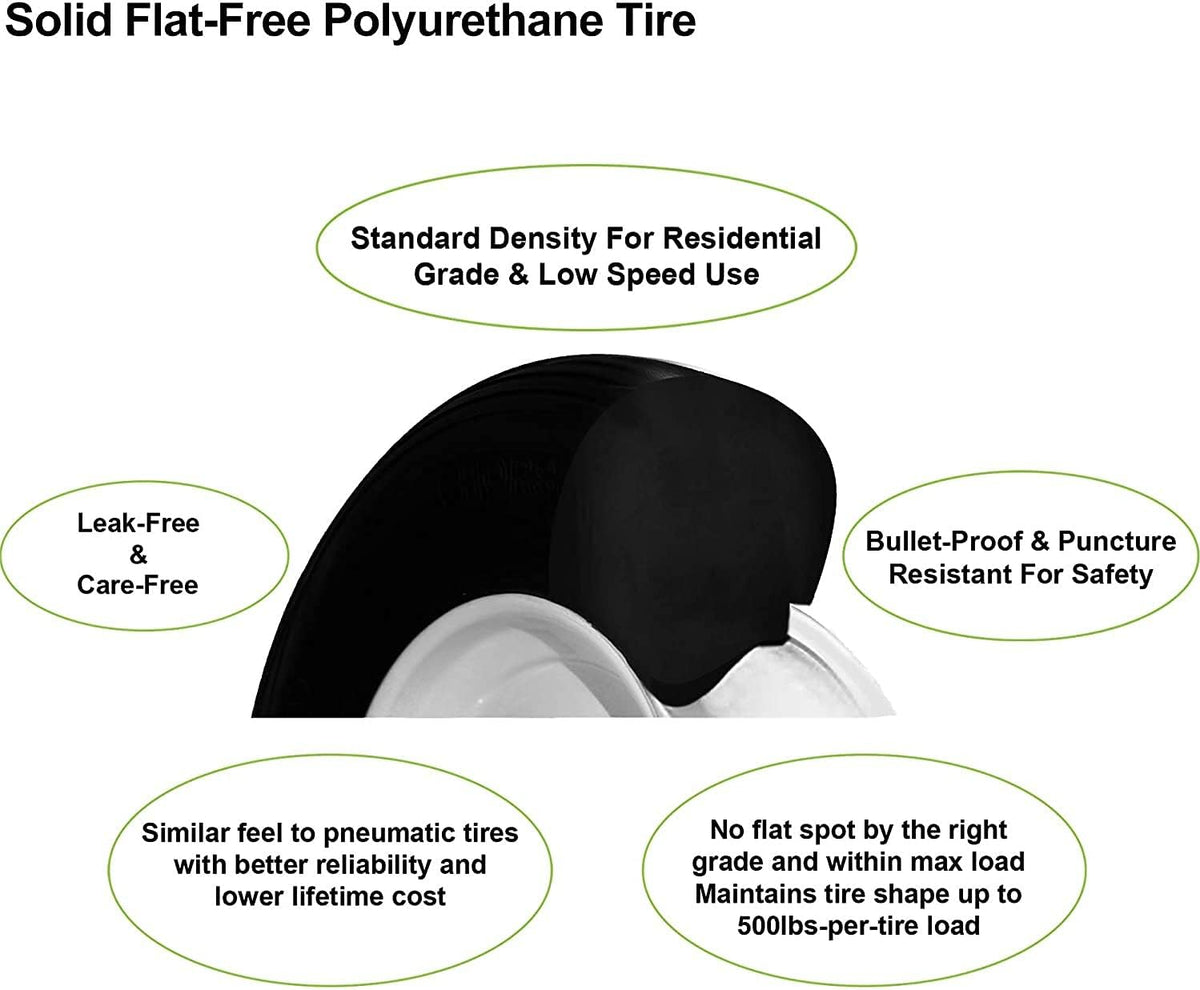 4.80/4.00-8 Solid Flat-Free Wheelbarrow Wheels with Ball Bearing G57455