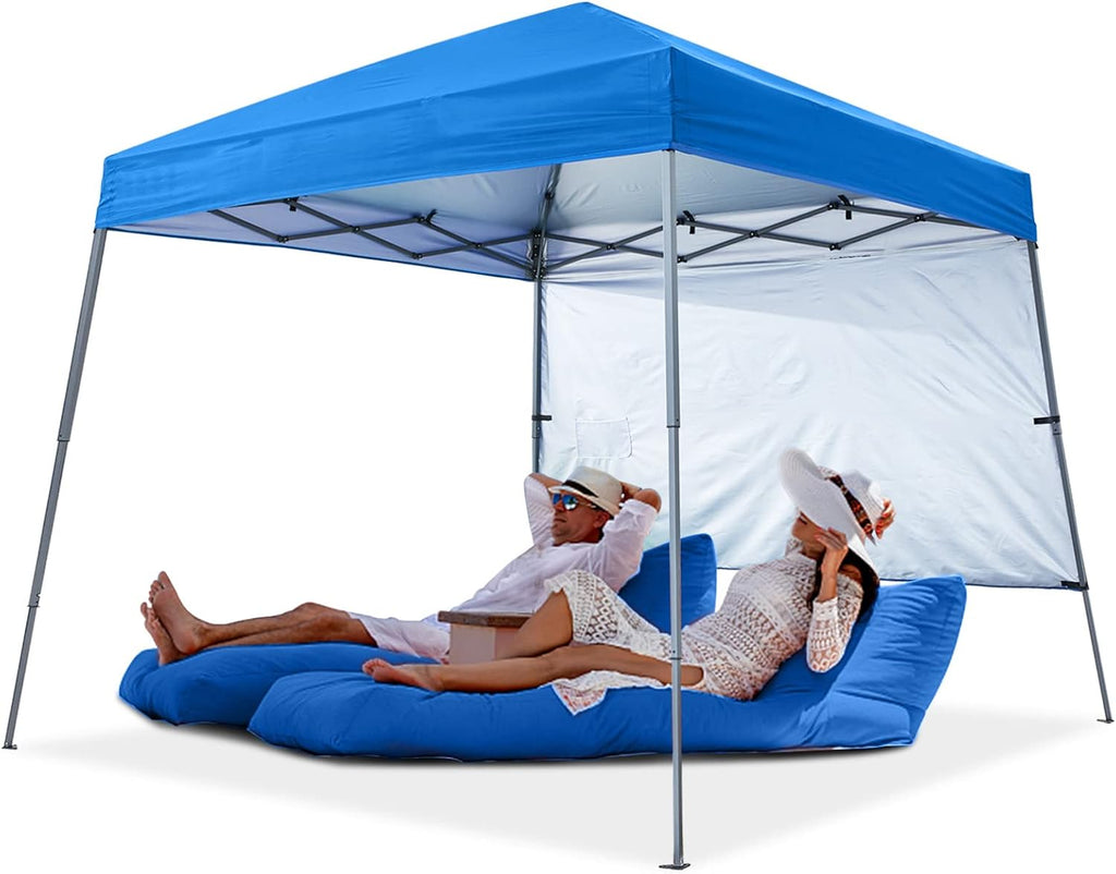 Pop Up Beach Tent with UPF50+ Sun Shade 8 x 8 ft Sky Blue D313362