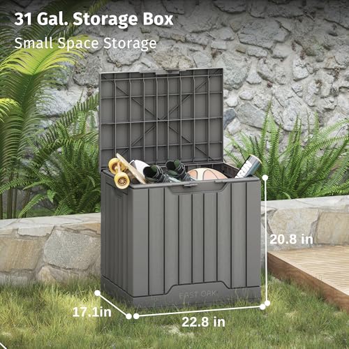 60 Gallon Grey Resin Outdoor Storage Box N7978