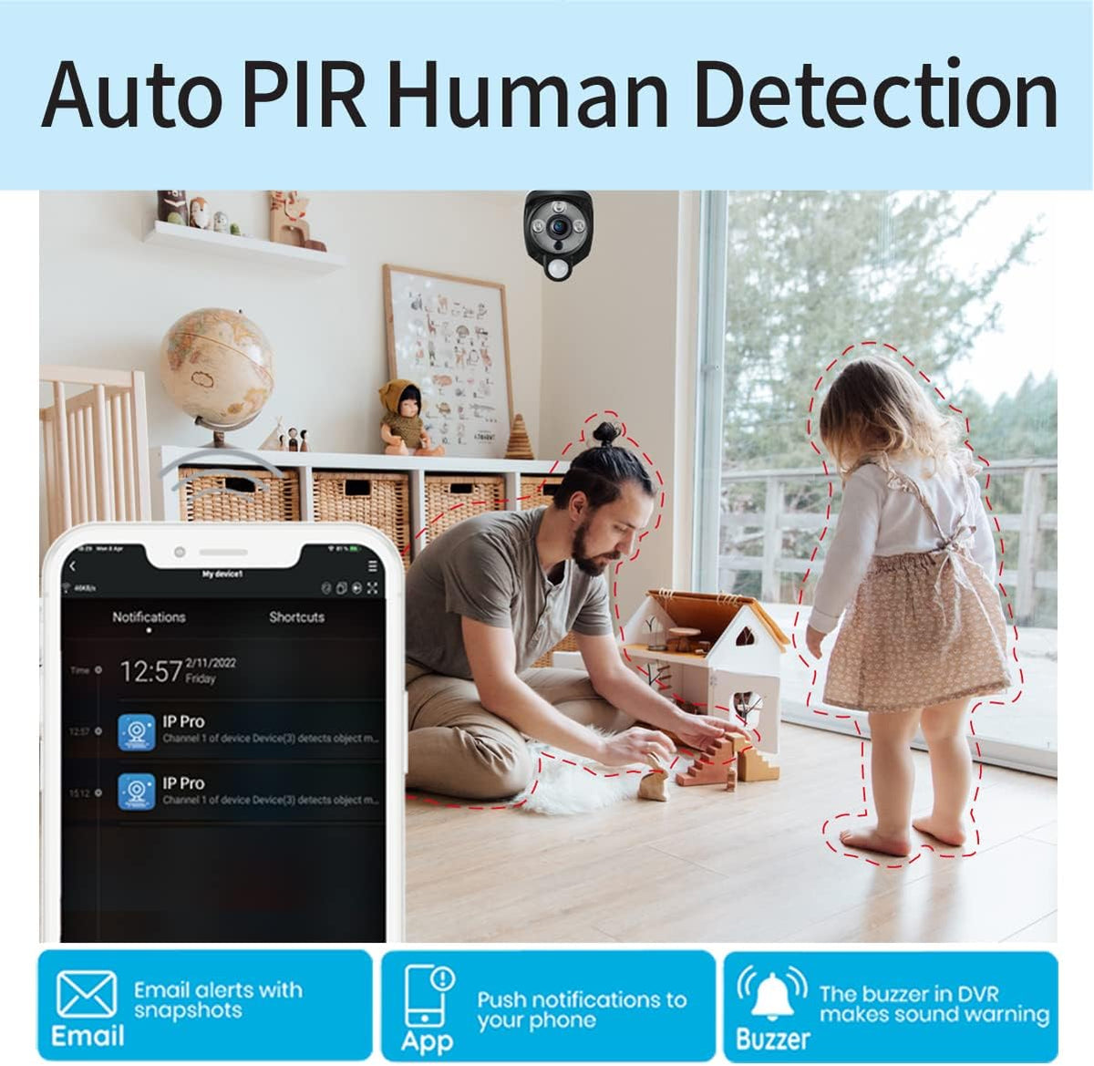 3MP Ultra HD Wireless IP Security Camera with PIR Sensor L703