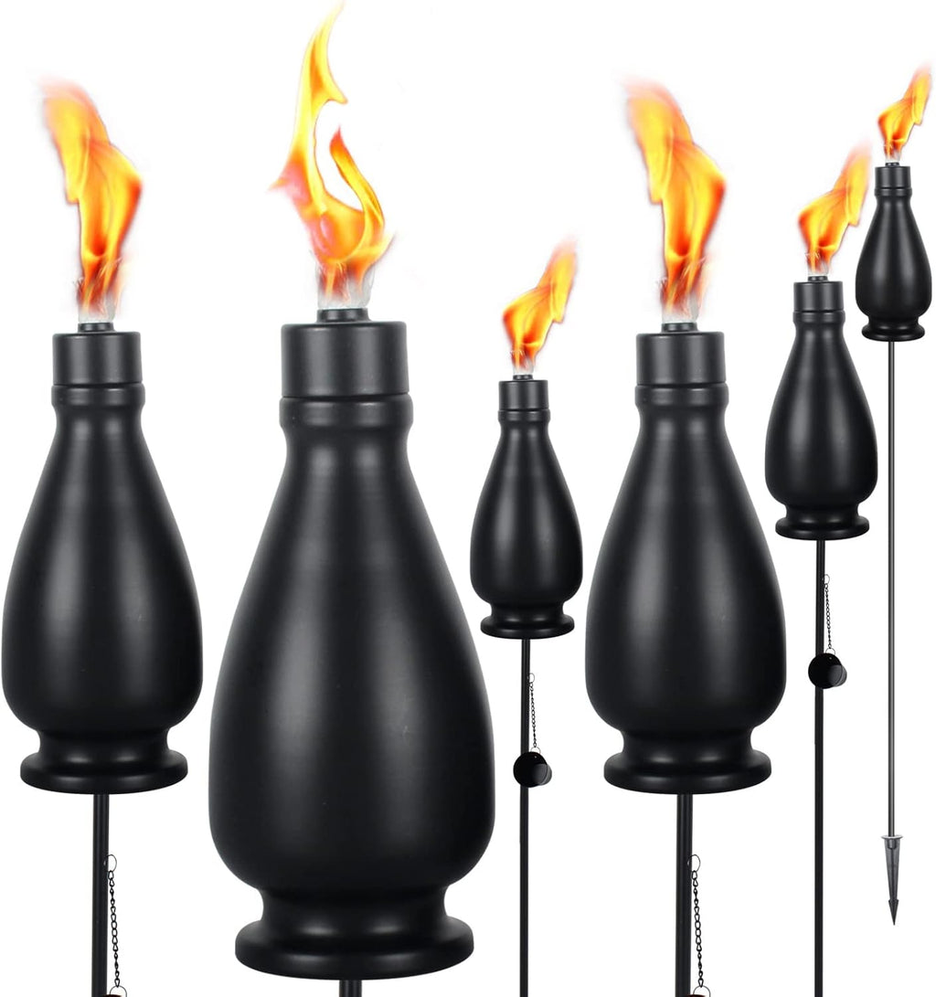 6 Pack 60 inch Metal Outdoor Light Torches A825