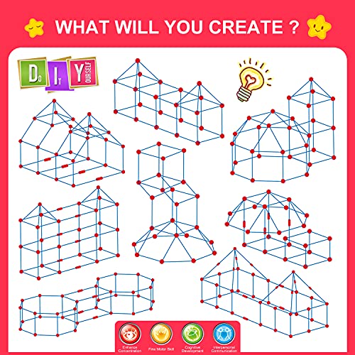 140 Pcs STEM Construction Fort Building Kit H6296