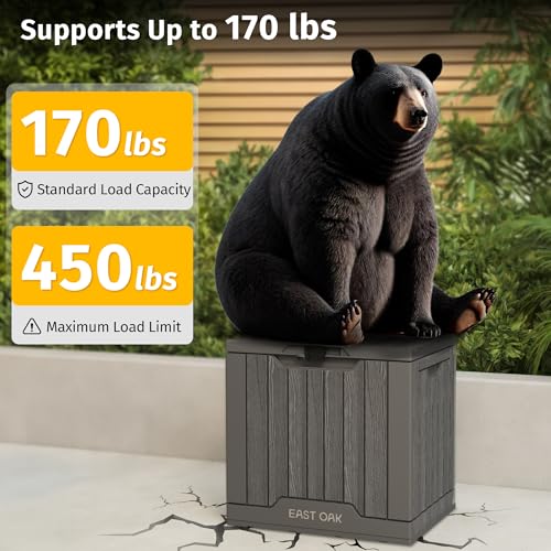 60 Gallon Grey Resin Outdoor Storage Box N7978