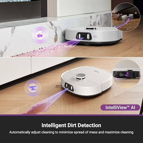 Black Robot Vacuum and Mop with Self Emptying Base S3769