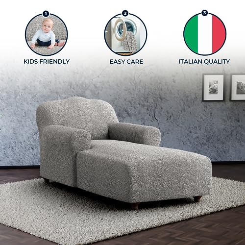 Cream Polyester Chaise Lounge Slipcover Q2098