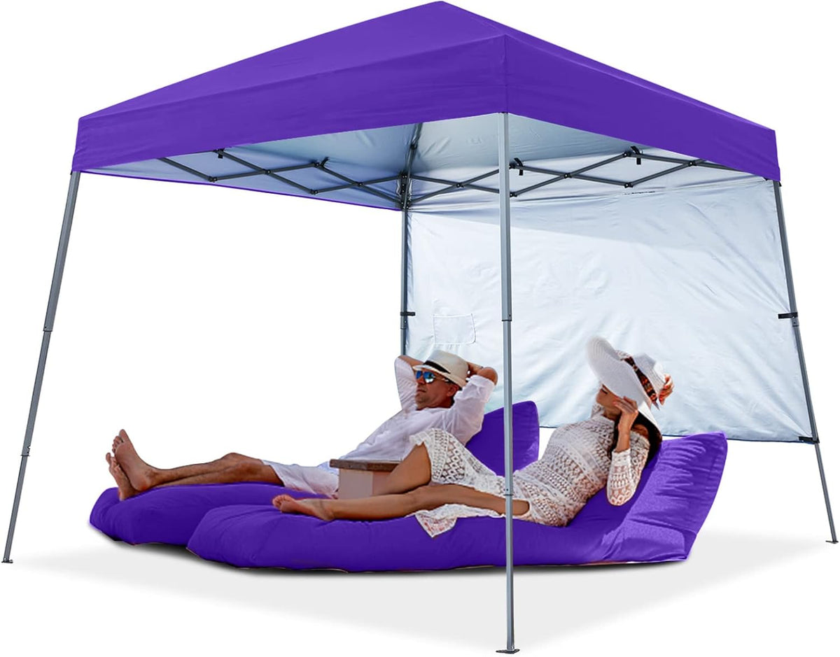 Pop Up Beach Tent with UPF50+ Sun Shade 8 x 8 ft Sky Blue D313362