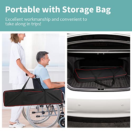 6FT Telescoping Aluminum Wheelchair Ramp with Storage Bag 600lbs Capacity (2 Pack) V14744