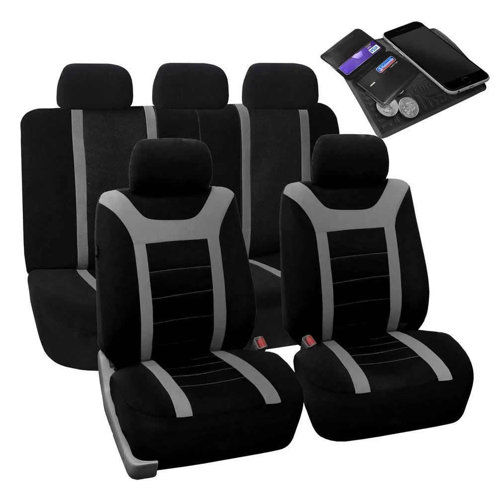 Gray Fabric Full Set Sports Car Seat Covers G57672
