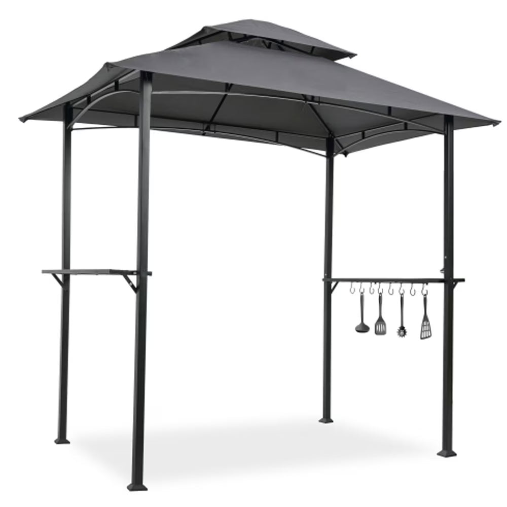 Grey Outdoor Grill Gazebo with Steel Frame I7200