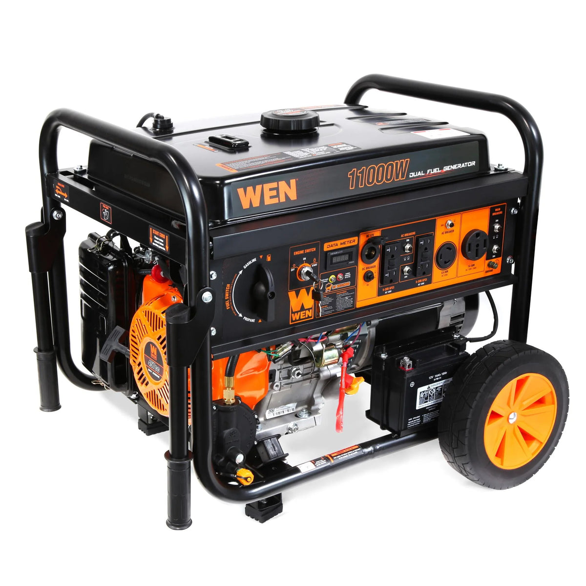 11000-Watt Dual Fuel Portable Generator with Wheel Kit Q4720