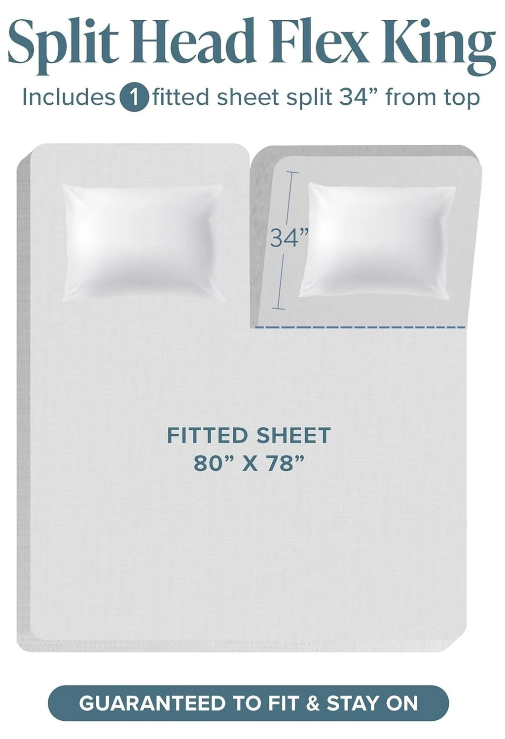 Light Grey 4 Piece Flex King Microfiber Bed Sheet Set I9833