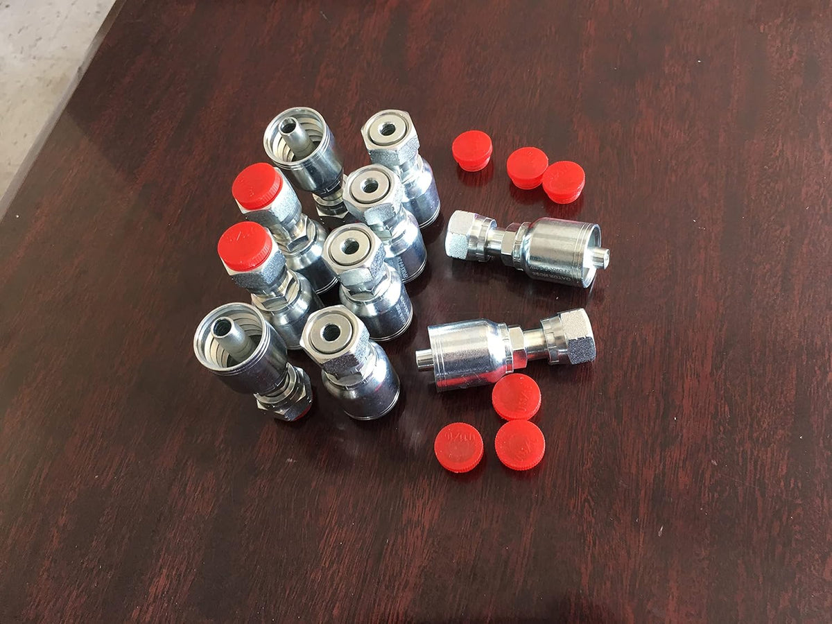 10 Pack Female Flat Face Seal 3/8'' Hose 3/8'' Threads T618