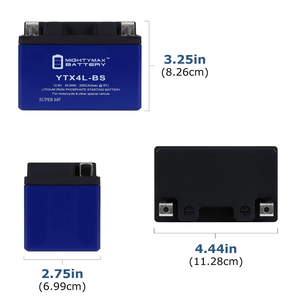 2 Pack Lithium Replacement Battery for Honda Scooters T20205