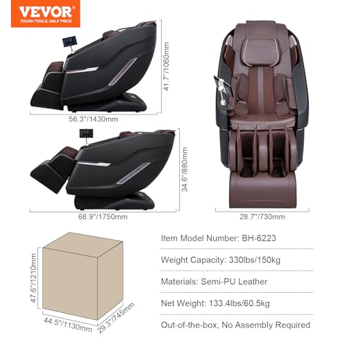 Full Body Massage Chair with Heating and Bluetooth Speaker Y4175